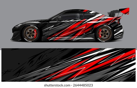 car livery graphic vector. abstract grunge background design for vehicle vinyl wrap and car branding