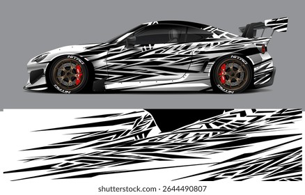 car livery graphic vector. abstract grunge background design for vehicle vinyl wrap and car branding