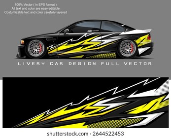 car livery graphic vector. abstract grunge background design for vehicle vinyl wrap and car branding