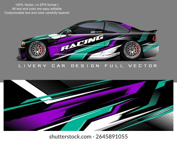 car livery graphic vector. abstract grunge background design for vehicle vinyl wrap and car branding