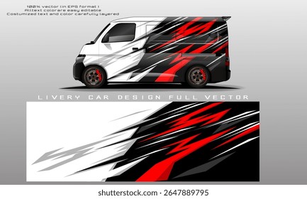 car livery graphic vector. abstract grunge background design for vehicle vinyl wrap and car branding	