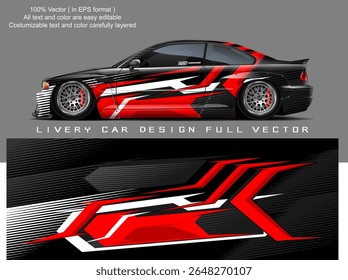 car livery graphic vector. abstract grunge background design for vehicle vinyl wrap and car branding	