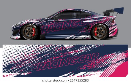 car livery graphic vector. abstract grunge background design for vehicle vinyl wrap and car branding	