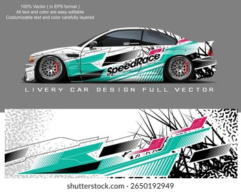 car livery graphic vector. abstract grunge background design for vehicle vinyl wrap and car branding
