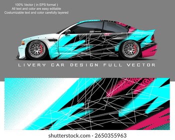 car livery graphic vector. abstract grunge background design for vehicle vinyl wrap and car branding