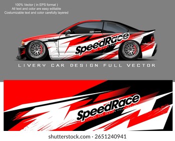 car livery graphic vector. abstract grunge background design for vehicle vinyl wrap and car branding	