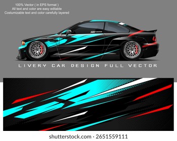 car livery graphic vector. abstract grunge background design for vehicle vinyl wrap and car branding	