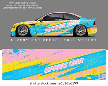 car livery graphic vector. abstract grunge background design for vehicle vinyl wrap and car branding	