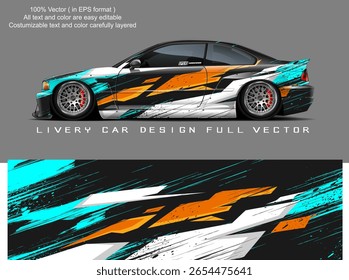 car livery graphic vector. abstract grunge background design for vehicle vinyl wrap and car branding