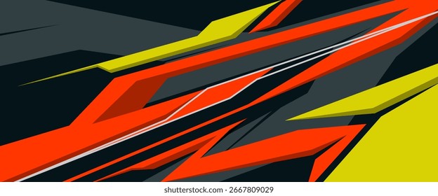 Vector gráfico de la librea del coche Diseño de fondo abstracto para el abrigo del vinilo del vehículo y el coche deportivo, coche de carreras y Anuncio
