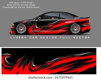 car livery graphic vector. abstract grunge background design for vehicle vinyl wrap and car branding