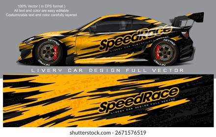 Vector gráfico de la librea del coche Diseño de fondo abstracto del grunge para el abrigo del vinilo del vehículo y la marca del coche