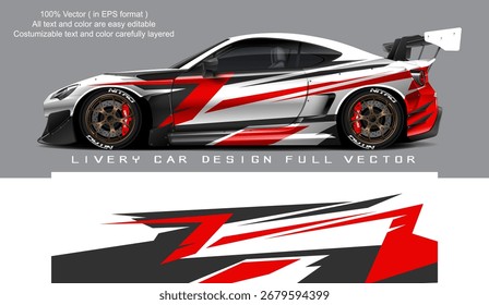 Vector gráfico de la librea del coche Diseño de fondo abstracto del grunge para el abrigo del vinilo del vehículo y la marca del coche