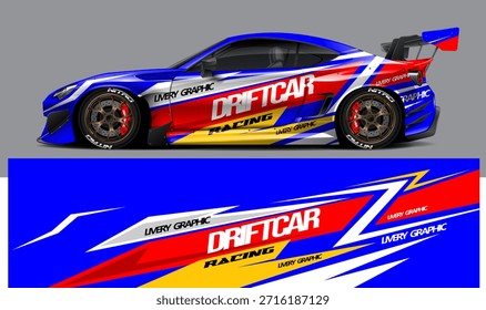 Vector gráfico de la librea del coche Diseño de fondo abstracto del grunge para el abrigo del vinilo del vehículo y la marca del coche