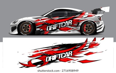 Vector gráfico de la librea del coche Diseño de fondo abstracto del grunge para el abrigo del vinilo del vehículo y la marca del coche