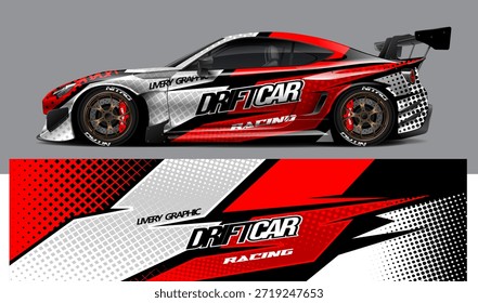 Vector gráfico de la librea del coche Diseño de fondo abstracto del grunge para el abrigo del vinilo del vehículo y la marca del coche