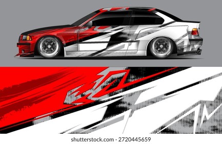 Vector gráfico de la librea del coche Diseño de fondo abstracto del grunge para el abrigo del vinilo del vehículo y la marca del coche