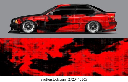 Vector gráfico de la librea del coche Diseño de fondo abstracto del grunge para el abrigo del vinilo del vehículo y la marca del coche
