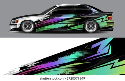 Vector gráfico de la librea del coche Diseño de fondo abstracto del grunge para el abrigo del vinilo del vehículo y la marca del coche