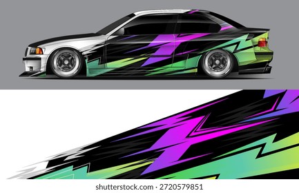 Vector gráfico de la librea del coche Diseño de fondo abstracto del grunge para el abrigo del vinilo del vehículo y la marca del coche