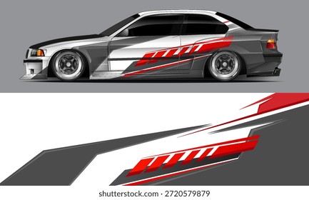 Vector gráfico de la librea del coche Diseño de fondo abstracto del grunge para el abrigo del vinilo del vehículo y la marca del coche