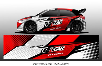 Vector gráfico de la librea del coche Diseño de fondo abstracto del grunge para el abrigo del vinilo del vehículo y la marca del coche