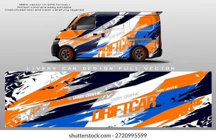 Vector gráfico de la librea del coche Diseño de fondo abstracto del grunge para el abrigo del vinilo del vehículo y la marca del coche