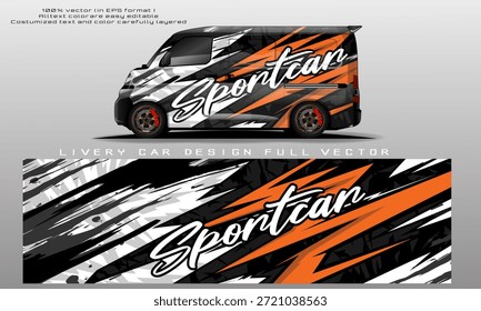 Vector gráfico de la librea del coche Diseño de fondo abstracto del grunge para el abrigo del vinilo del vehículo y la marca del coche