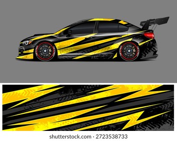 Vector gráfico de la librea del coche Diseño de fondo abstracto del grunge para el abrigo del vinilo del vehículo y la marca del coche
