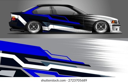 Vector gráfico de la librea del coche Diseño de fondo abstracto del grunge para el abrigo del vinilo del vehículo y la marca del coche