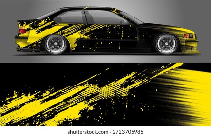 Vector gráfico de la librea del coche Diseño de fondo abstracto del grunge para el abrigo del vinilo del vehículo y la marca del coche