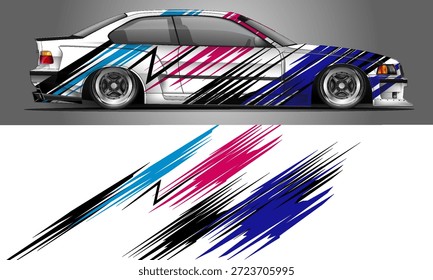 Vector gráfico de la librea del coche Diseño de fondo abstracto del grunge para el abrigo del vinilo del vehículo y la marca del coche