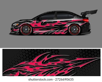 Vector gráfico de la librea del coche Diseño de fondo abstracto del grunge para el abrigo del vinilo del vehículo y la marca del coche
