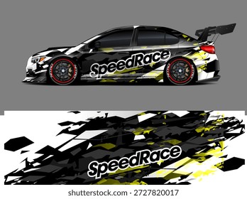 Vector gráfico de la librea del coche Diseño de fondo abstracto del grunge para el abrigo del vinilo del vehículo y la marca del coche	