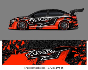 Vector gráfico de la librea del coche Diseño de fondo abstracto del grunge para el abrigo del vinilo del vehículo y la marca del coche	