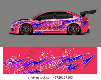 Vector gráfico de la librea del coche Diseño de fondo abstracto del grunge para el abrigo del vinilo del vehículo y la marca del coche	