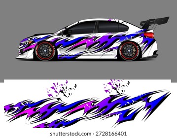 Vector gráfico de la librea del coche Diseño de fondo abstracto del grunge para el abrigo del vinilo del vehículo y la marca del coche	