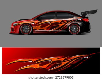 Vector gráfico de la librea del coche Diseño de fondo abstracto del grunge para el abrigo del vinilo del vehículo y la marca del coche	