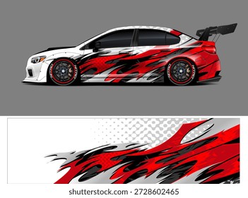 vetor gráfico carro livery. design de fundo grunge abstrato para o envoltório de vinil do veículo e marca do carro	