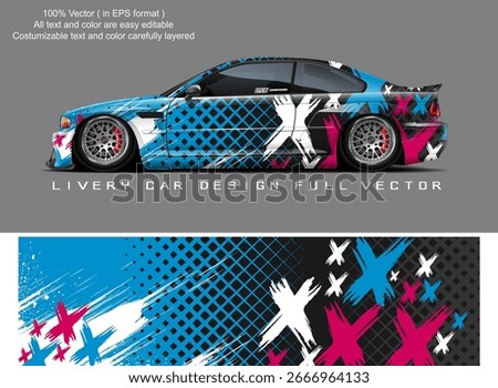 car livery graphic vector. abstract grunge background design for vehicle vinyl wrap and car branding