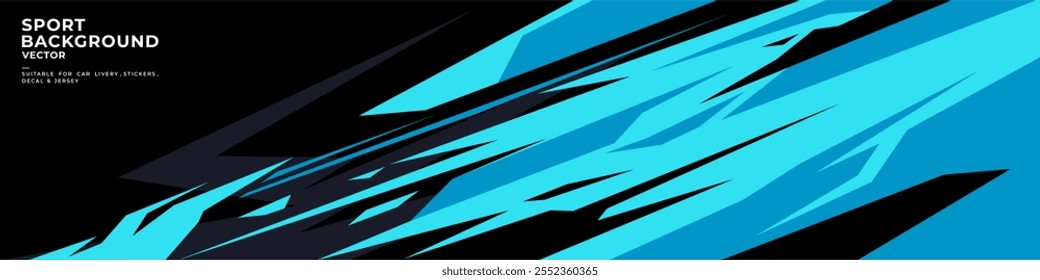 car livery graphic vector with exclusive colors. abstract grunge background design for vehicle vinyl wrap and sports car, racing car, jersey, banner and adventure ready to print.