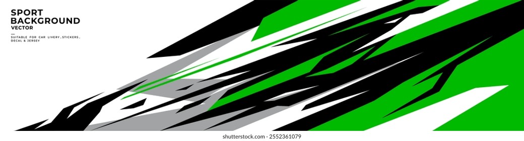 car livery graphic vector with exclusive colors. abstract grunge background design for vehicle vinyl wrap and sports car, racing car, jersey, banner and adventure ready to print.