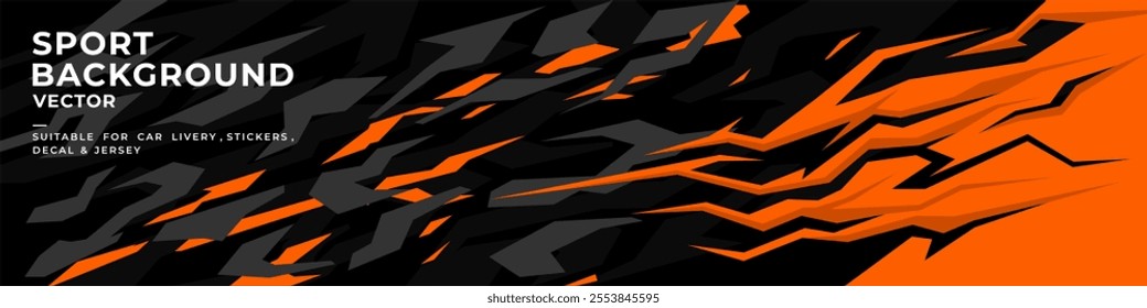 car livery graphic vector with exclusive colors. abstract grunge background design for vehicle vinyl wrap and sports car, racing car, jersey, and banner