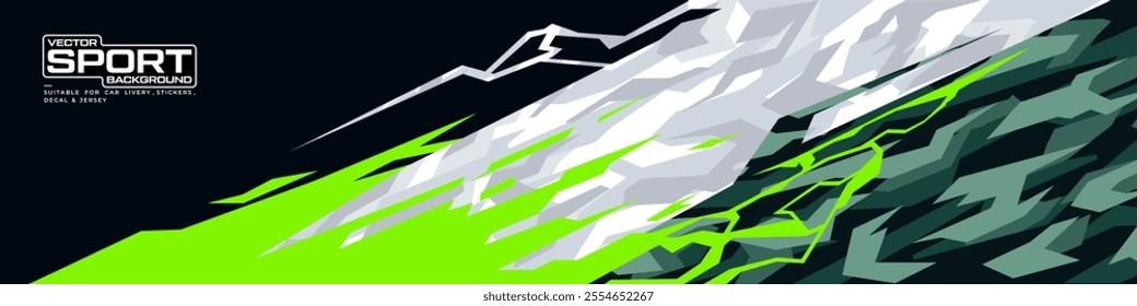 car livery graphic vector with exclusive colors. abstract grunge background design for vehicle vinyl wrap and sports car, racing car, jersey, and banner