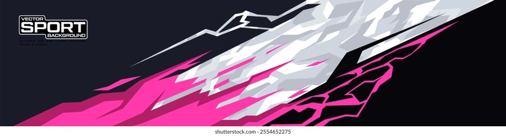 car livery graphic vector with exclusive colors. abstract grunge background design for vehicle vinyl wrap and sports car, racing car, jersey, and banner