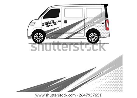 car livery van wrap design wrapping sticker and decal design for corporate company branding vector background white