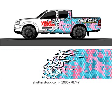 car livery vector. abstract explosion with grunge background design for vehicle vinyl wrap