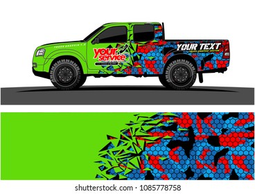 car livery vector. abstract explosion with grunge background design for vehicle vinyl wrap