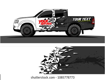 car livery vector. abstract explosion with grunge background design for vehicle vinyl wrap