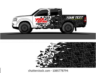 car livery vector. abstract explosion with grunge background design for vehicle vinyl wrap